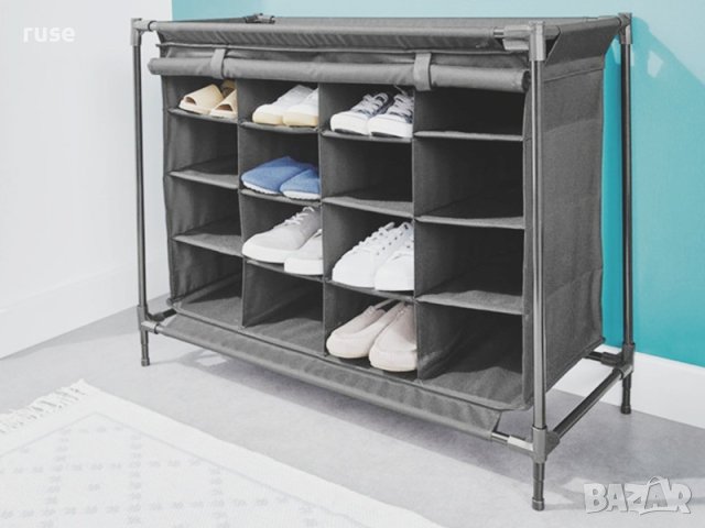 НОВИ! Текстилен шкаф органайзер за обувки 16 отделения 84х35х66см, снимка 12 - Шкафове - 44082228