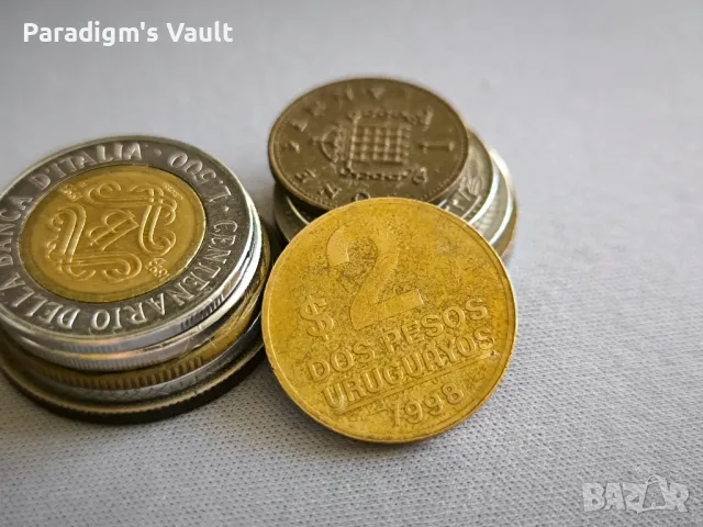 Монета - Уругвай - 2 песос | 1998г.