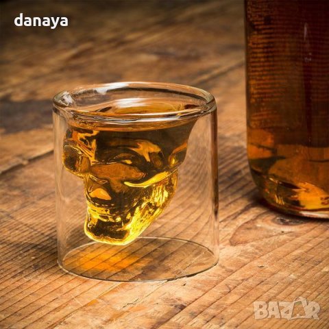 4313 Чаша череп за уиски или шот, 150 мл, снимка 4 - Чаши - 43390996