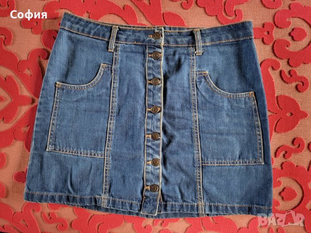 Дънкова пола Stradivarius