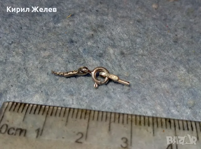 СТАРА СРЕБЪРНА ЗАКОПЧАЛКА За КОЛИЕ ВЕРИЖКА ГРИВНА СРЕБРО 925 ITALY КАРАБИНКА За СИНДЖИРЧЕ 49939