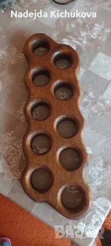 Дъбова поставка за яйца. Цена-20 лв., снимка 5 - Декорация за дома - 49854568
