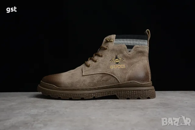 Високи обувки Gucci Calfskin Handmade мъжки Ръчна изработка , снимка 1
