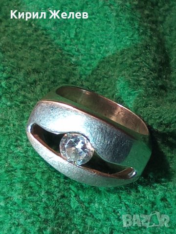 СРЕБЪРЕН СКЪПОЦЕНЕН ПРЪСТЕН ОКСИДИРАНО СРЕБРО 925 с ГОЛЯМ ФАСЕТИРАН ЮВЕЛИРНО ЦИРКОН АРТ ДЕКО 25169