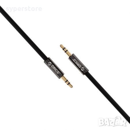 Кабел Стерео жак - Стерео жак 3.5мм Orico XMC-10 1м Черен AUX cable, снимка 2 - Други - 35620471