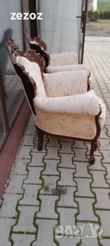 Кресла Рококо масив орех-2бр., снимка 6 - Дивани и мека мебел - 43489176