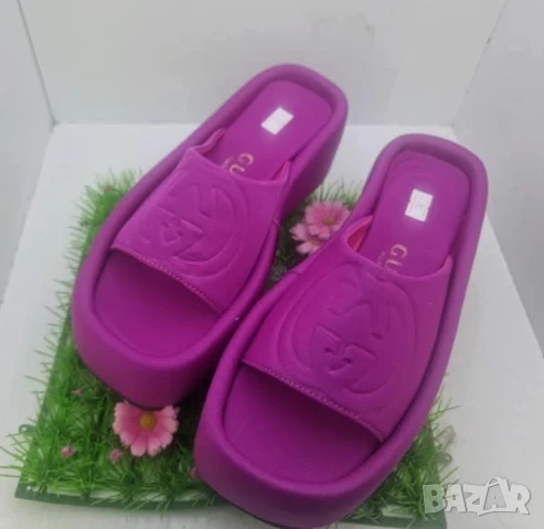 чехли на платформа gucci , снимка 2 - Чехли - 51092626