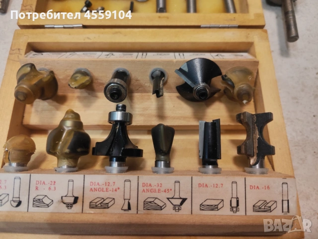 Оберфреза Спарки Sparky и Комплект фрезери за дърво с дървена кутия, снимка 4 - Други инструменти - 53055636