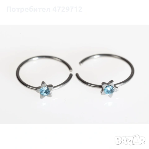 Обици за поставяне на носа с цирконий, снимка 9 - Обеци - 53498277