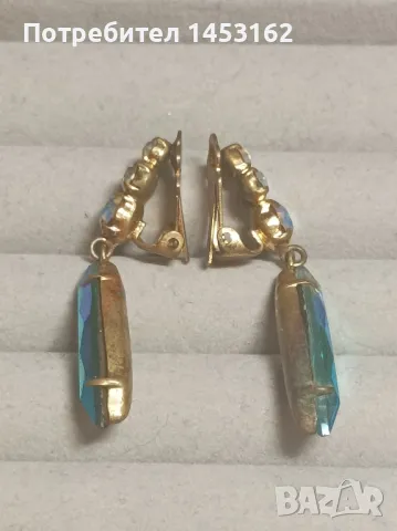 Старинни чешки обеци , снимка 2 - Обеци - 48830813