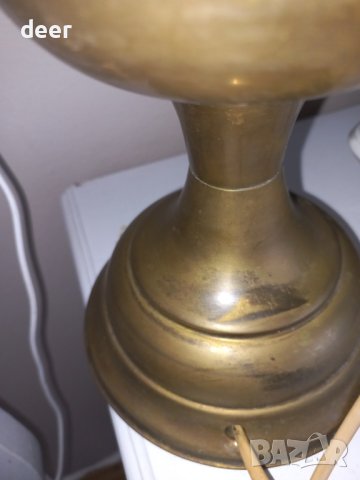 Висока старинна настолна лампа, снимка 7 - Настолни лампи - 43436089