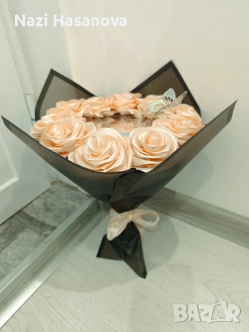 сатенени рози за всеки повод., снимка 3 - Изкуствени цветя - 53338809