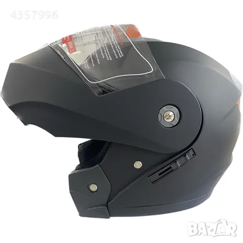  Каска за мотор - 2402-5 черно / бяло МАТ, снимка 2 - Аксесоари и консумативи - 49065070