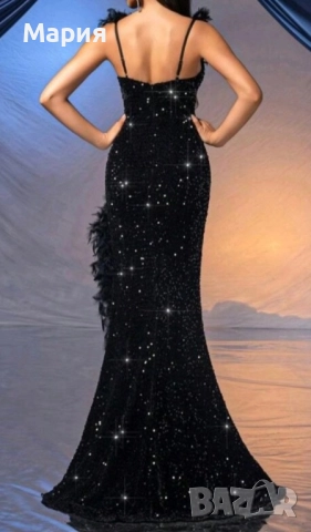 Официална рокля с цепка , снимка 2 - Рокли - 52339088