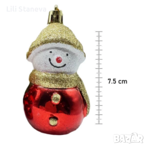 Коледен комплект украса 8 броя – Червени и бели висулки  Premium Collection., снимка 9 - Декорация за дома - 52564597