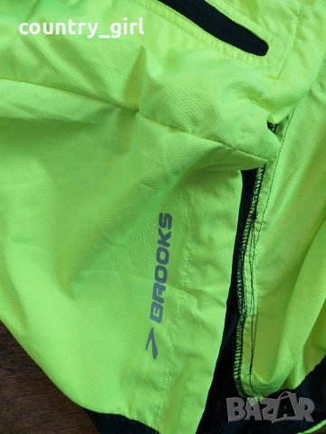 Brooks Womens M Neon Yellow Shelter - страхотно ръннинг горнище, снимка 7 - Спортни екипи - 28924918