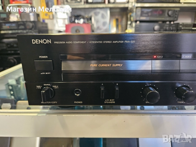 Усилвател DENON PMA-320 Две по 90 вата. В отлично техническо и визуално състояние., снимка 3 - Ресийвъри, усилватели, смесителни пултове - 52811330