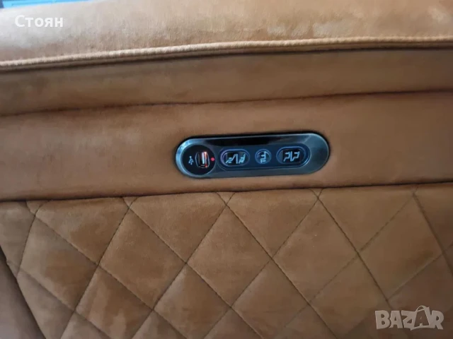 Оранжев диван от плат тройка с електрически релаксиращ механизъм, снимка 10 - Дивани и мека мебел - 50886509