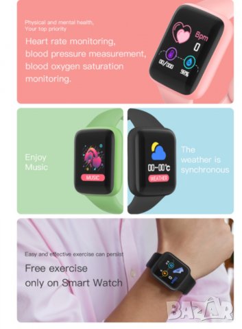 НОВИ! 8 цвятa Смарт гривна часовник Smart Watch калории кръвно крачкомер пулс, снимка 3 - Смарт гривни - 34857414