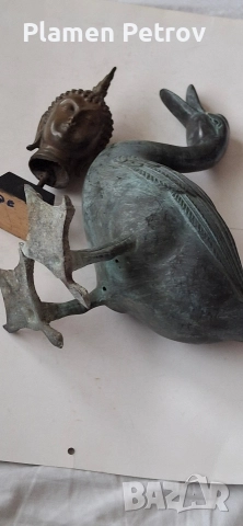 Стара бронзова патица и Буда, снимка 14 - Антикварни и старинни предмети - 47813418