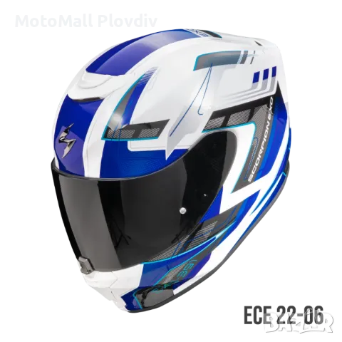 Каска SCORPION EXO-391 CAPTOR White-Blue