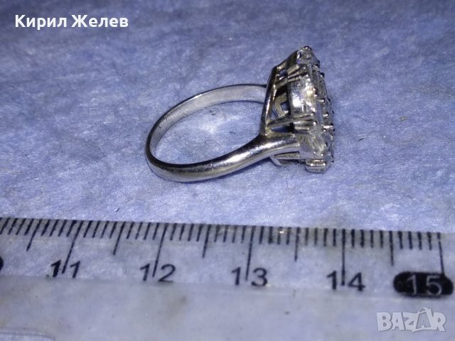 ИЗУМИТЕЛЕН СКЪПОЦЕНЕН СРЕБЪРЕН АРТ ПРЪСТЕН РОДИРАНО СРЕБРО 925 с ИСКРЯЩ ЛАБОРАТОРЕТ МОЙСАНИТ 33200, снимка 7 - Пръстени - 40556536