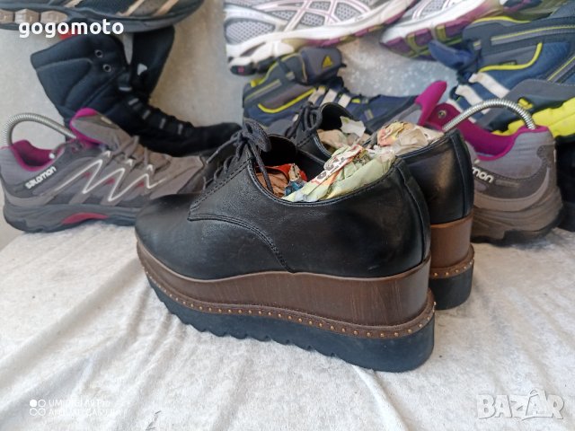КАТО НОВИ дамски обувки CATWALK®  на ПЛАТФОРМА 36 - 37 original, 100% естествена кожа,GOGOMOTO, снимка 17 - Дамски ежедневни обувки - 43896103