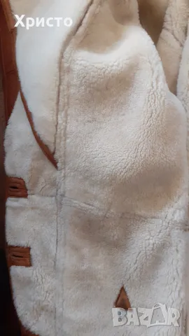 дамско палто кожух, естествена телешка кожа, кафяво супер, снимка 10 - Палта, манта - 48091566