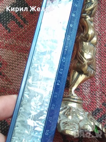 Свещник стар бронзов фигура 31612, снимка 9 - Декорация за дома - 37952257