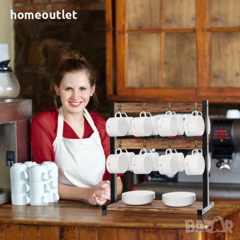 ПРОМОЦИЯ Поставка за 16 чаши – функционален и стилен органайзер за кухнята BORWART JJ-ZZ718, снимка 5 - Аксесоари за кухня - 52720632