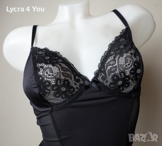 Petite Fleur 75В/C луксозен черен корсет с пришити/вградени жартиери, снимка 7 - Бельо - 43291706