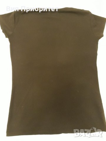 BUTIK BAMB - тениска бутикова , памук и кожа 78, черна с къс ръкав, елегантна и ефектна,с кожен шилд, снимка 6 - Тениски - 37258784