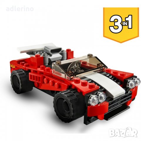LEGO 31100 Creator Спортен автомобил, строителна играчка, конструктор ЛЕГО, 134 части, снимка 3 - Конструктори - 34401356
