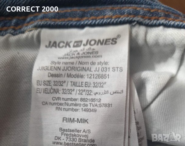 Мъжки дънки JACK & JONES slimfit, снимка 4 - Дънки - 39801350