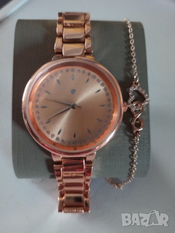 дамски часовник 36 мм,в цвят розово злато, снимка 5 - Дамски - 44059389