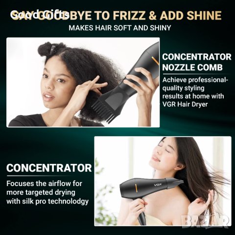 Професионален сешоар VGR 433, снимка 6 - Сешоари - 42989028