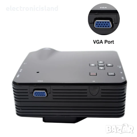 портативен LED проектор Geekwire LP-5A 640х480 400 лумена, FHD 1080P,HDMI/VAG/USB2.0/AV/SD card, снимка 10 - Плейъри, домашно кино, прожектори - 50746456