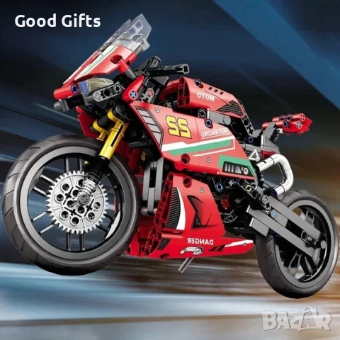 Конструктор Състезателен Мотор - 470 части, Мотоциклет, снимка 4 - Конструктори - 51272368