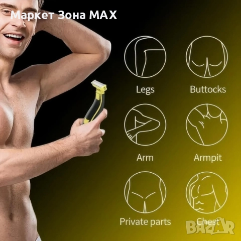 Самобръсначка за гладко тяло HYDROCUTER – безопасно бръснене без порязвания и раздразнения, снимка 2 - Електрически самобръсначки - 52879412