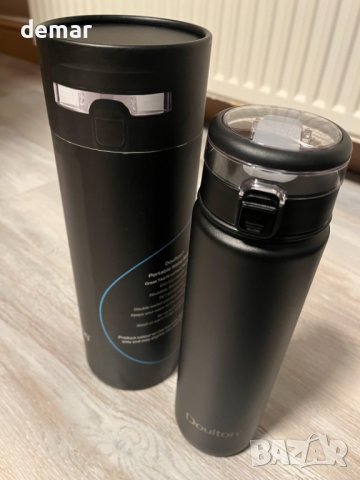 Doulton Taste2 черна стоманена бутилка за вода с изолация и филтър, 650мл, снимка 8 - Спортна екипировка - 43427781