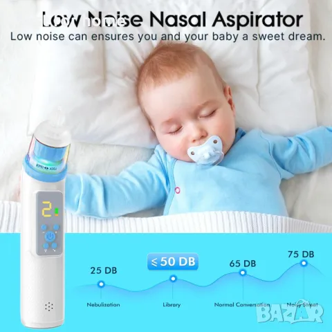 Електрически аспиратор за нос за бебе с 5 степени на засмукване, снимка 5 - Други - 49870515