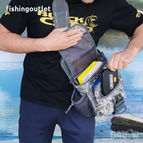 Топ модел риболовна чанта за спининг с 8 джоба, снимка 5 - Такъми - 33010338