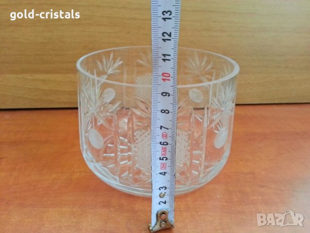 Кристална купа ледарка  кристални чаши, снимка 3 - Антикварни и старинни предмети - 26819751