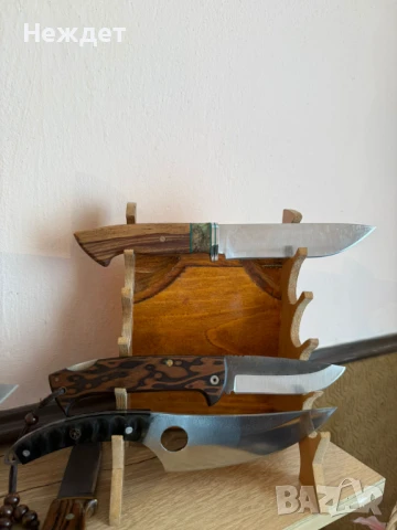 Ножовете са ръчно правени  всеки е от различна стомана и цена.Имат си и кании от 3,5мм телешки бланк, снимка 9 - Ножове - 29145782