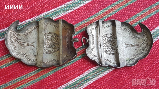 Сребърни пафти с позлата , снимка 3 - Антикварни и старинни предмети - 52169440