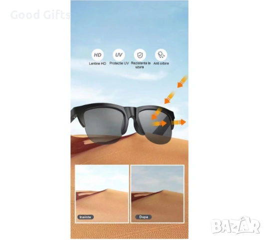 Смарт Слънчеви Очила с Bluetooth Слушалки – Технология, Стил и Свобода в Едно, снимка 3 - Слънчеви и диоптрични очила - 53367844