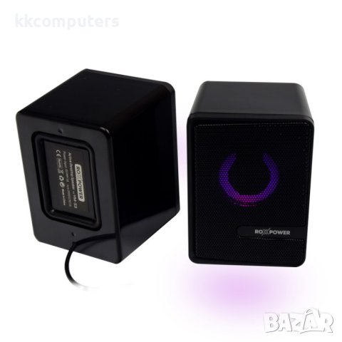 Гейминг аудио колони 2.0 ROXPOWER RAPTOR X-BASS с пасивна бас мембрана      Производител: Roxpower  , снимка 4 - Тонколони - 44030535