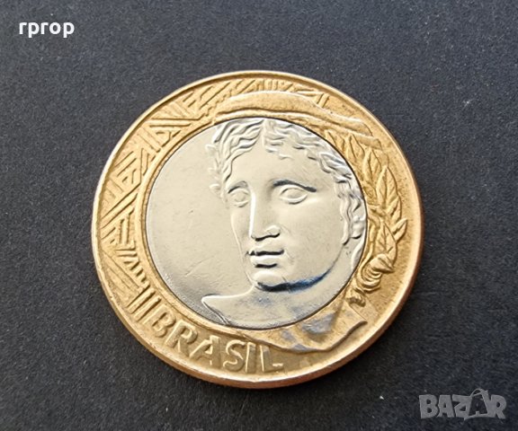 Монета. Бразилия. 1 реал. 2007 година., снимка 2 - Нумизматика и бонистика - 38228603