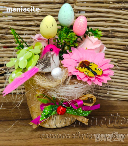 Кошнички с ароматни цветя от пластичен сапун, снимка 5 - Декорация за дома - 44863684