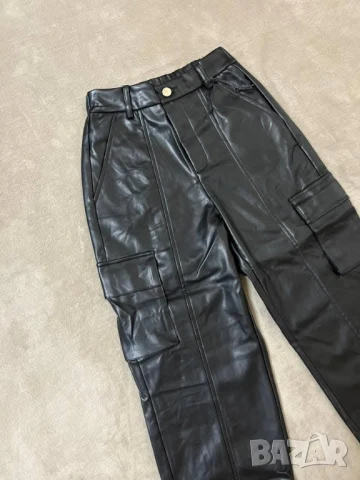 кожен карго панталон, снимка 4 - Панталони - 50879548